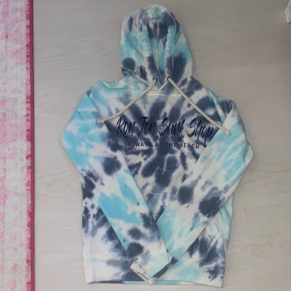 Ron Jon Surf Shop Blue & White Tye Dye Hoodie.